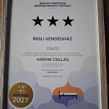 Rigli Vendeghaz Závod